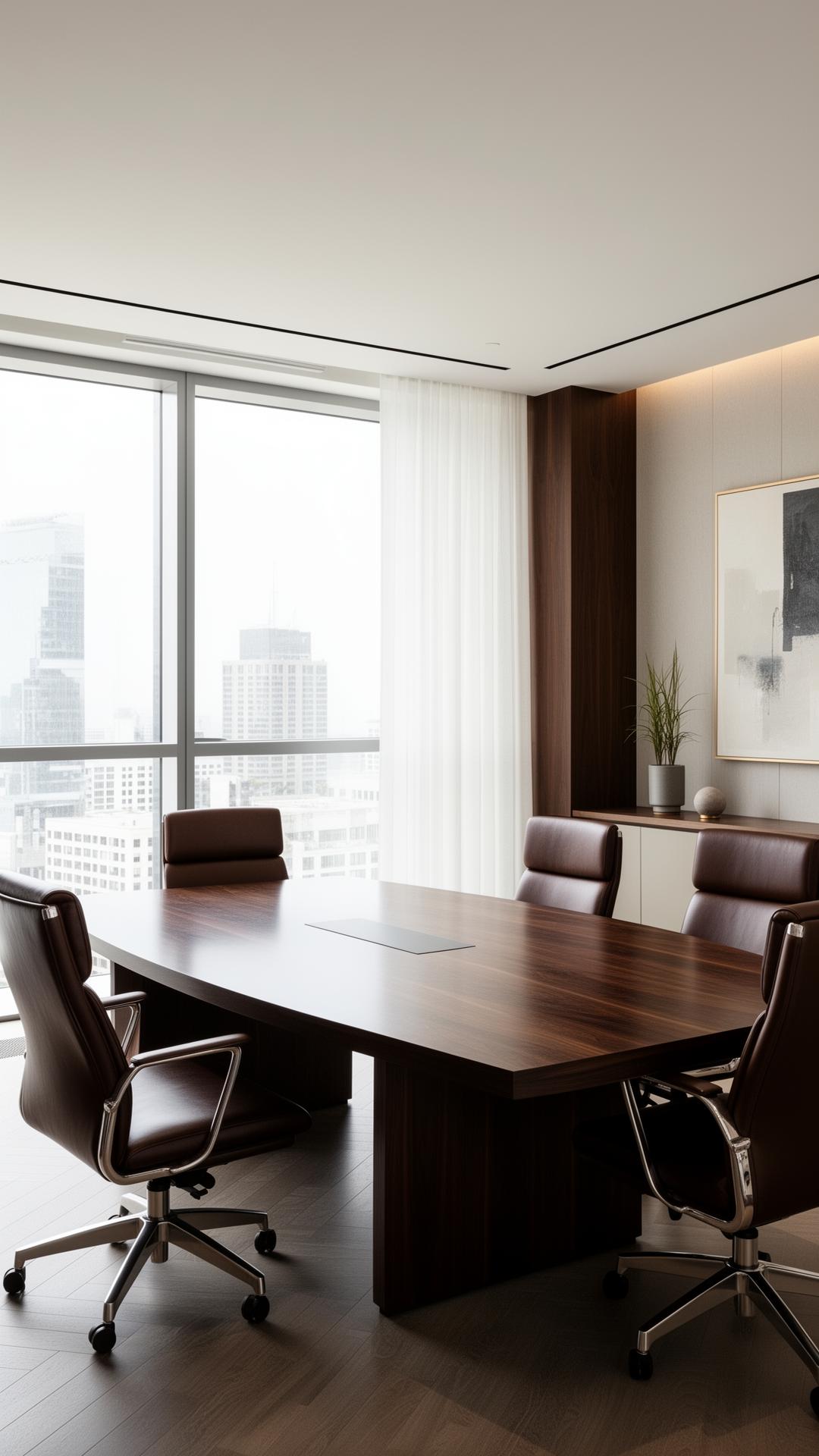 Modern law office conference room